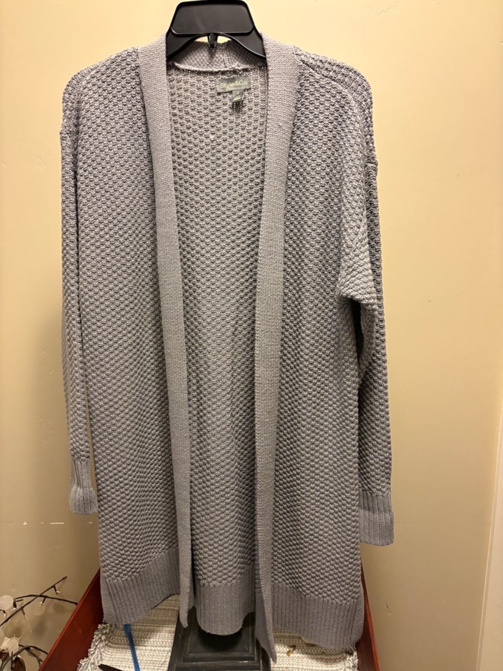 Style & Co long sleeve open front cardigan.